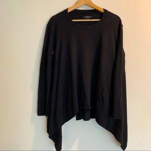 All Saints/ Black asymmetric sweater
